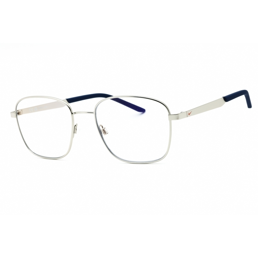 NWT Nike TRAVELER FLOW BL IB3677X Silver Rectangle 53mm Eyeglasses